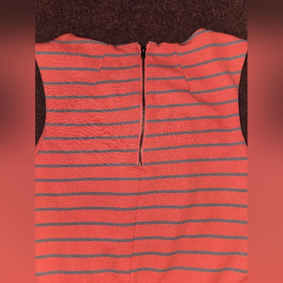 Mossimo Size Small Tangerine And Grey Peplum Sleeveless Top - Picture 4 of 9